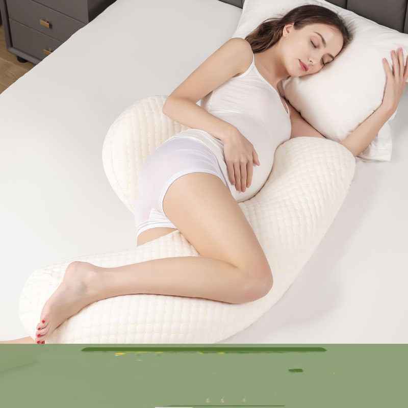 Sarah Express Pure Cotton U-Shaped Pregnancy Support Pillow - Maternity Body Pillow Water Cube