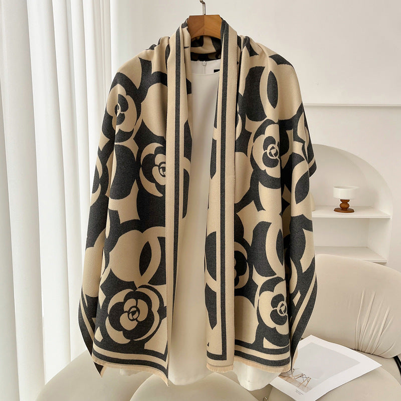 Sarah Express Geometric Ethnic Print Scarf Soft Cashmere-Feel Warm