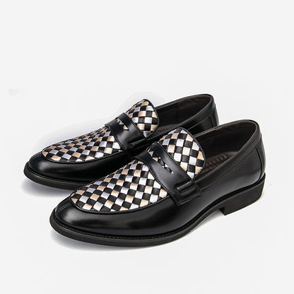 Sarah Express Mens Casual Pointed-toe Leather Shoes