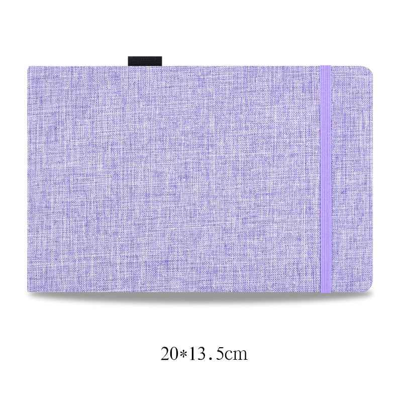 Sarah Express Premium Handmade Watercolor Sketchbook - 40 Sheets Cotton Linen Cover Art Journal Taro Purple 20x13.5cm