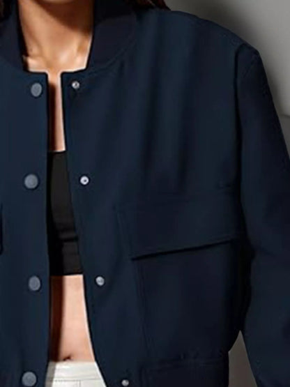 Sarah Express Women's Snap Down Long Sleeve Jacket Plus Size