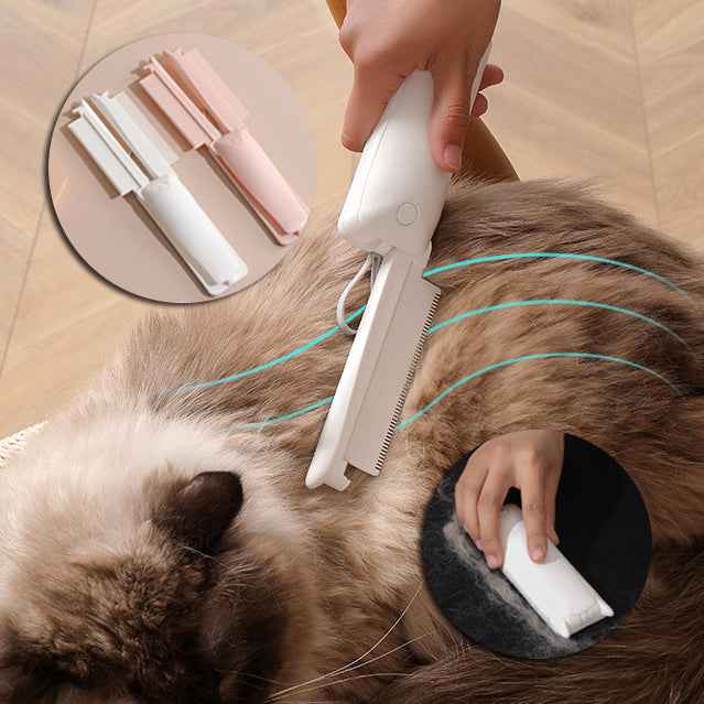 Sarah Express Professional Pet Hair Removal Brush - Dog & Cat Grooming Tool with Massage Function
