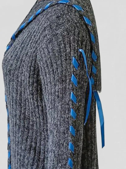 Sarah Express Cable Knit Open Front Cardigan Sweater with Button Detail