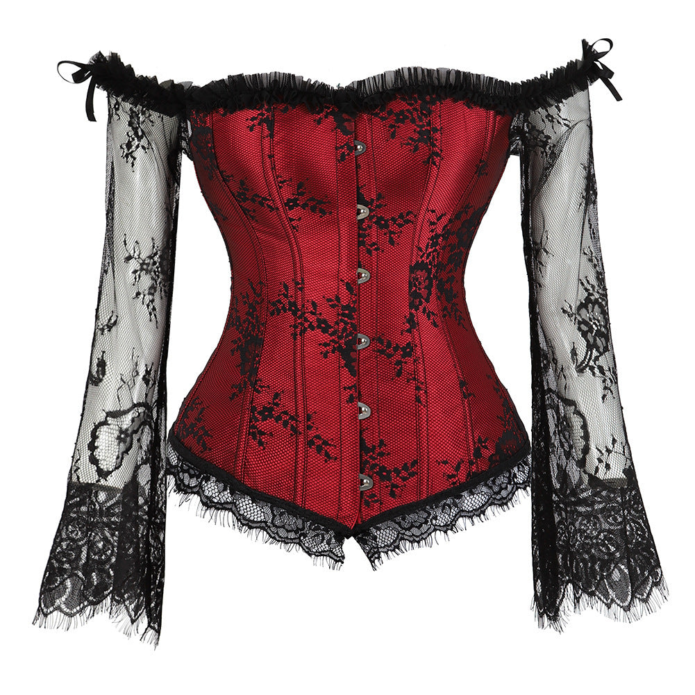 Sarah Express Lace Long Sleeve Fitted Top Seamless Ultra Thin Luxury Detail