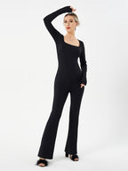Sarah Express Women's Loose Casual High Stretch Jumpsuit Comfortable One-Piece Romper