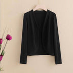 Sarah Express Shawl Collar Short Cardigan Lightweight Slim Fit Solid Color