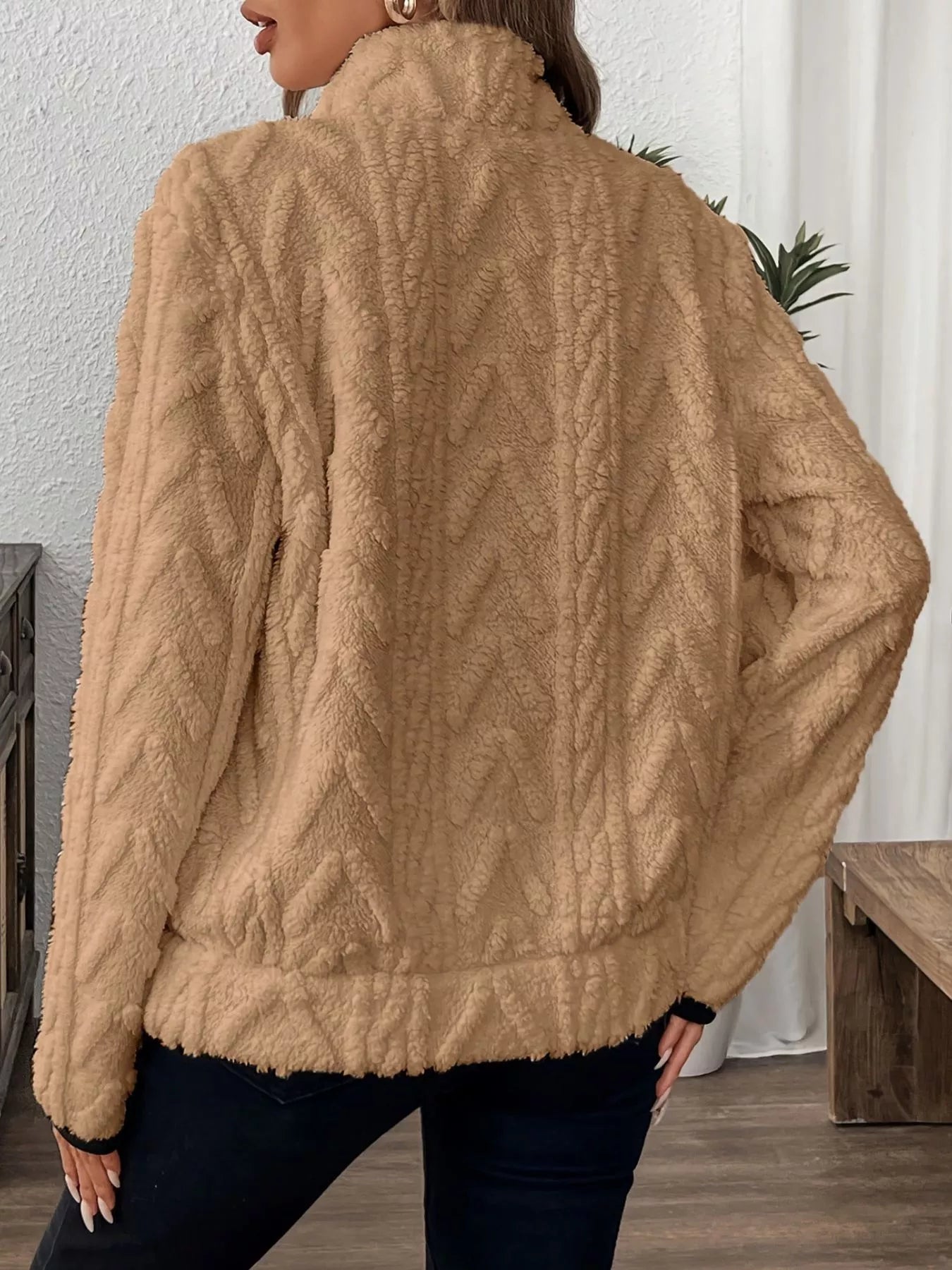 Sarah Express Women's Half Zip Kangaroo Pocket Sweatshirt Plus Size