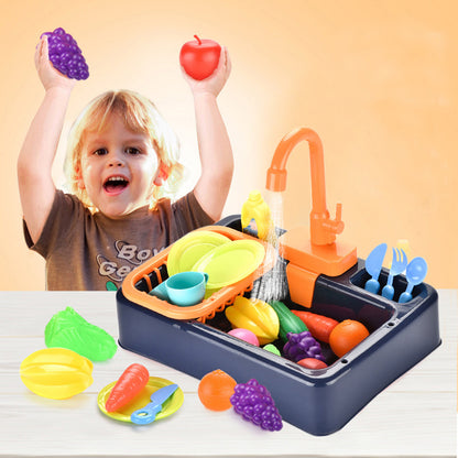 Interactive Kitchen Sink Toy Set with Electric Water Pump for Kids Ages 3+