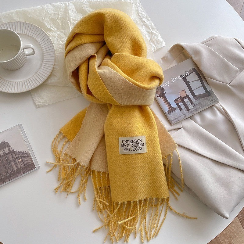 Sarah Express Women's Double-Sided Cashmere-Feel Scarf Winter Warm Oversized Wrap Fall Winter Casual