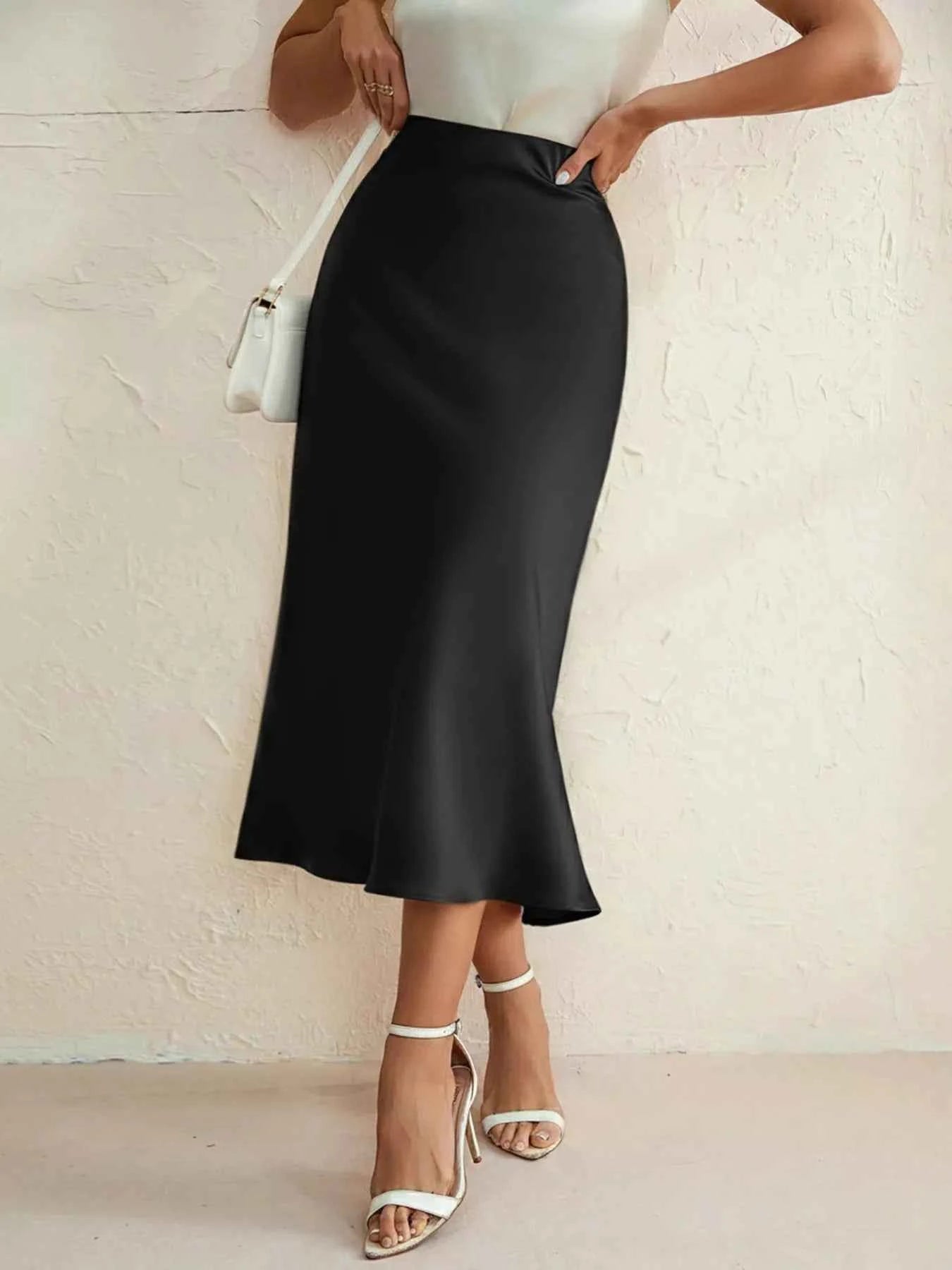 High Waist Midi Skirt