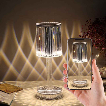 Sarah Express Crystal Diamond Table Lamp - Touch Dimmable LED Night Light for Bedroom