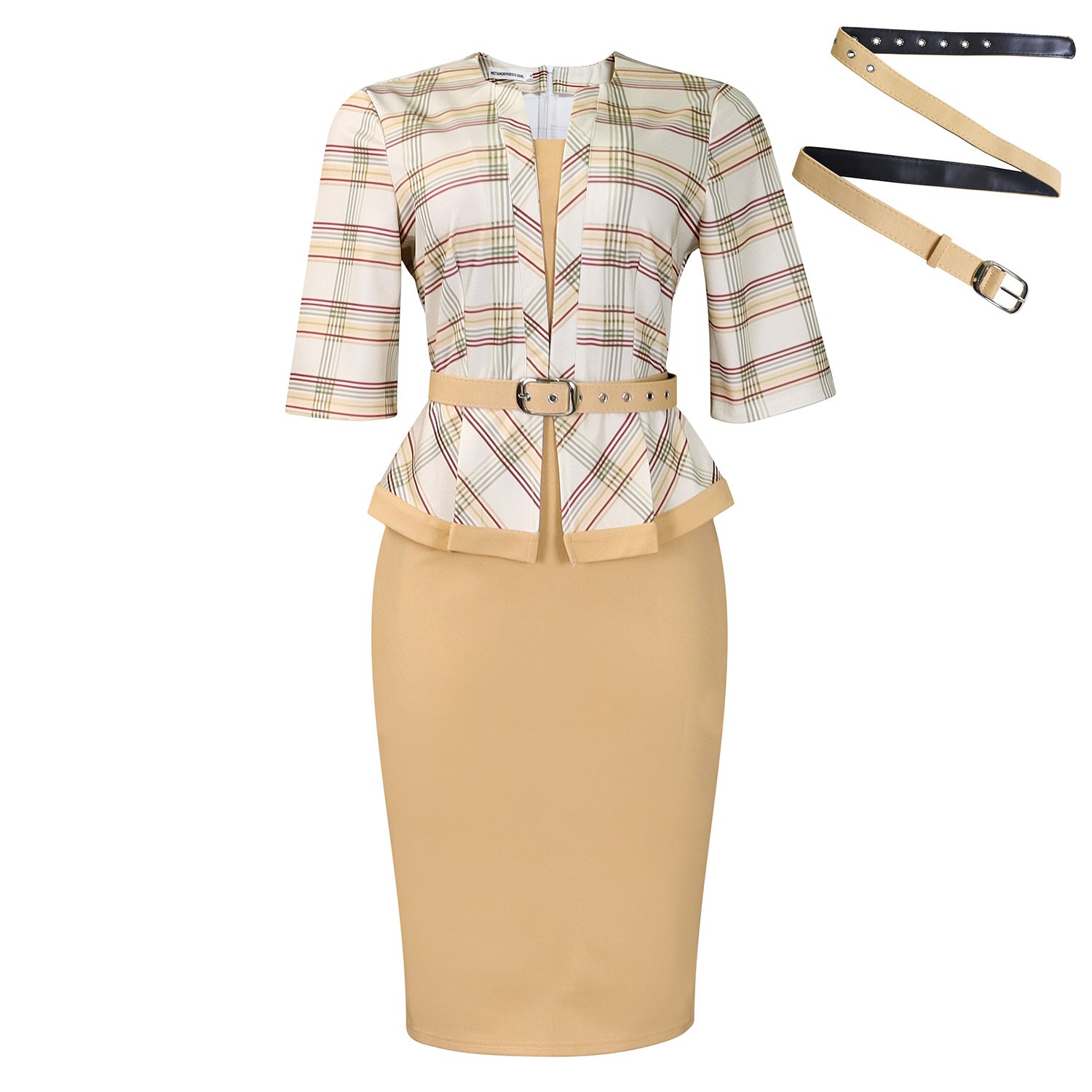 Women's Elegant Stitching Hip OL Pencil Dress