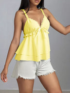 Sarah Express Women's Lace Detail Layered Cami