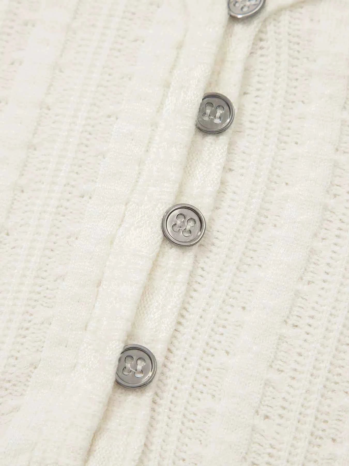 Sarah Express Women's Textured Button V-Neck Henley Tee - Casual Short Sleeve Top