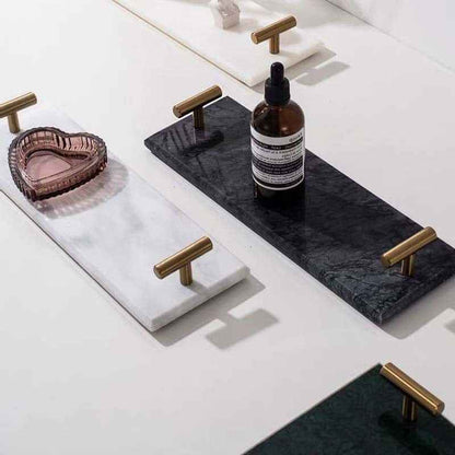 Sarah Express Nordic Marble Tray - Luxury Jewelry & Dessert Organizer Plate