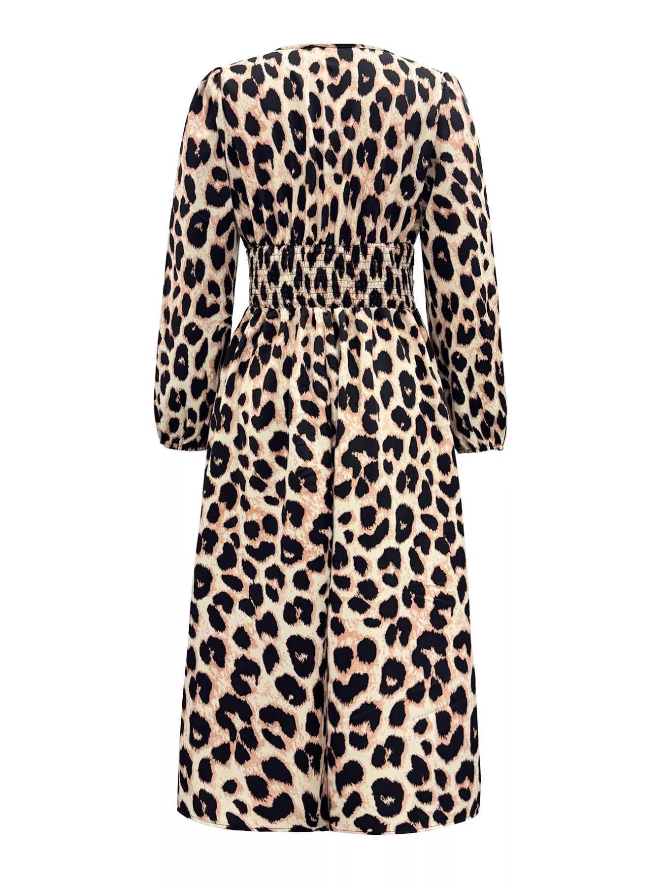 Sarah Express Women's Leopard Print Wrap Midi Dress
