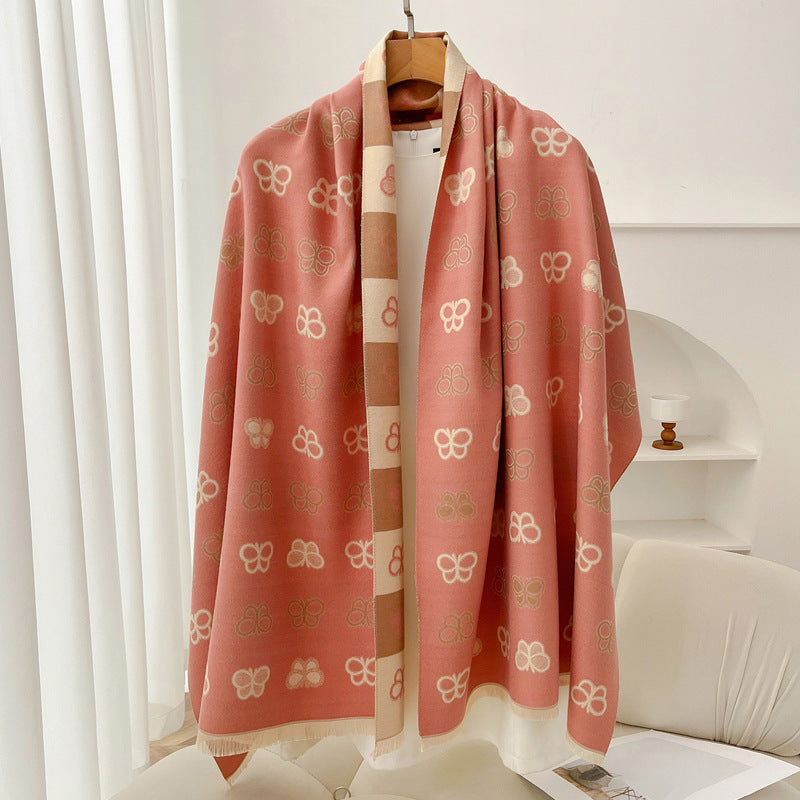 Sarah Express Geometric Ethnic Print Scarf Soft Cashmere-Feel Warm