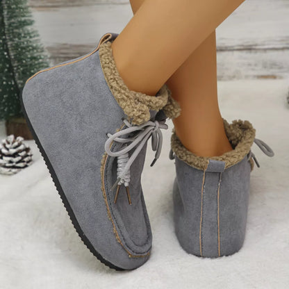 Sarah Express Women's Lace-Up Flat Ankle Boots