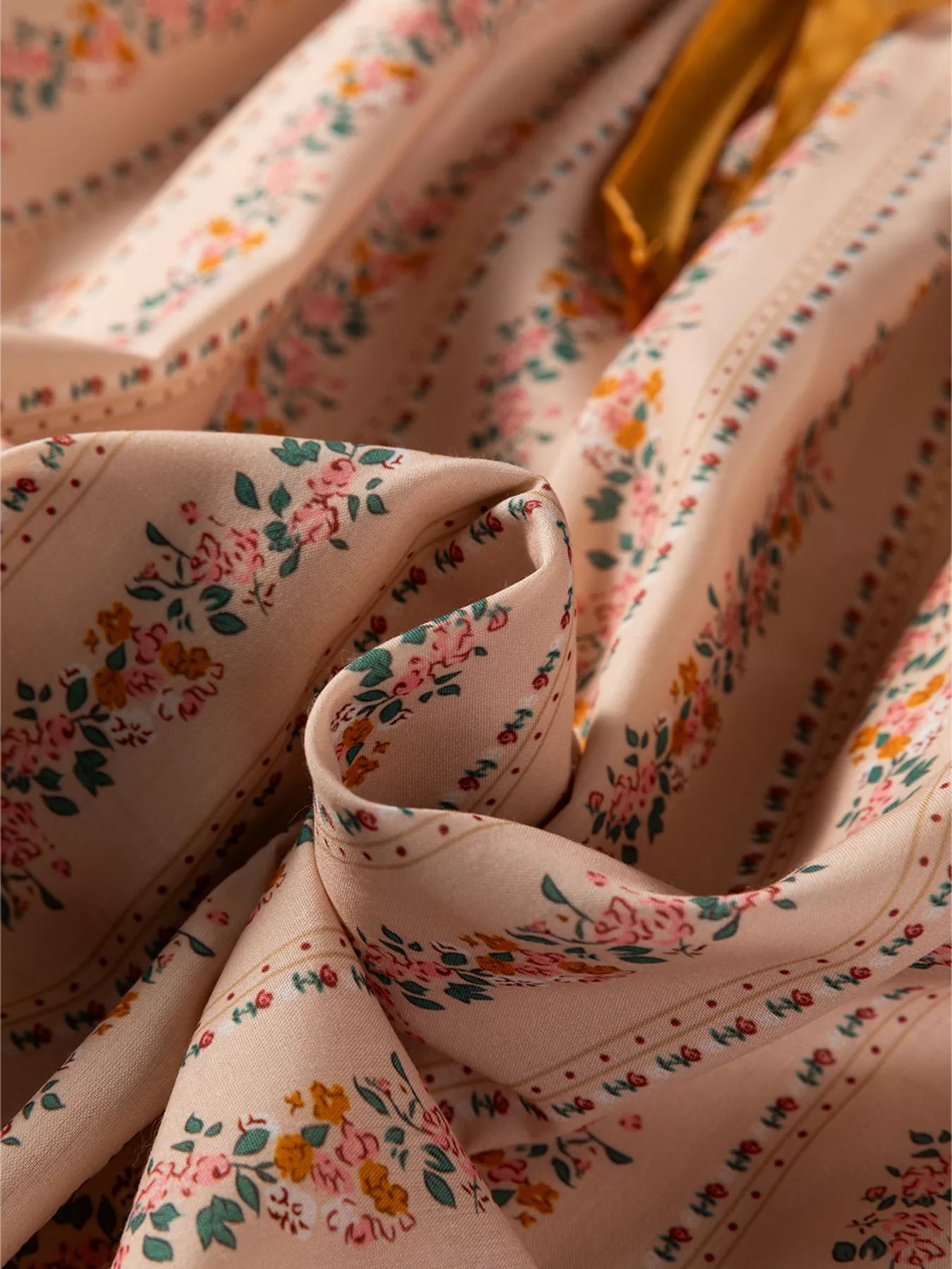 Sarah Express Women's Floral Print Bow Lace Long Sleeve Mini Dress - Romantic Loose Fit