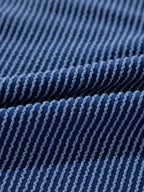 Sarah Express Women's Oversized Twist Ribbed Collared Henley Top with Roll Up Sleeve