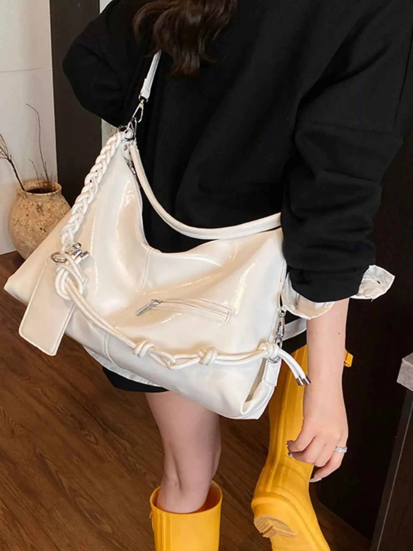 Sarah Express Women's PU Leather Shoulder Bag - Large Capacity Handbag