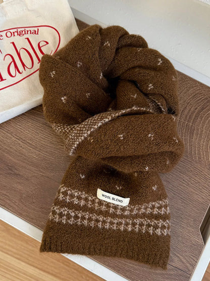 Sarah Express Women's Winter Warm Knitted Scarf Brown ONESIZE