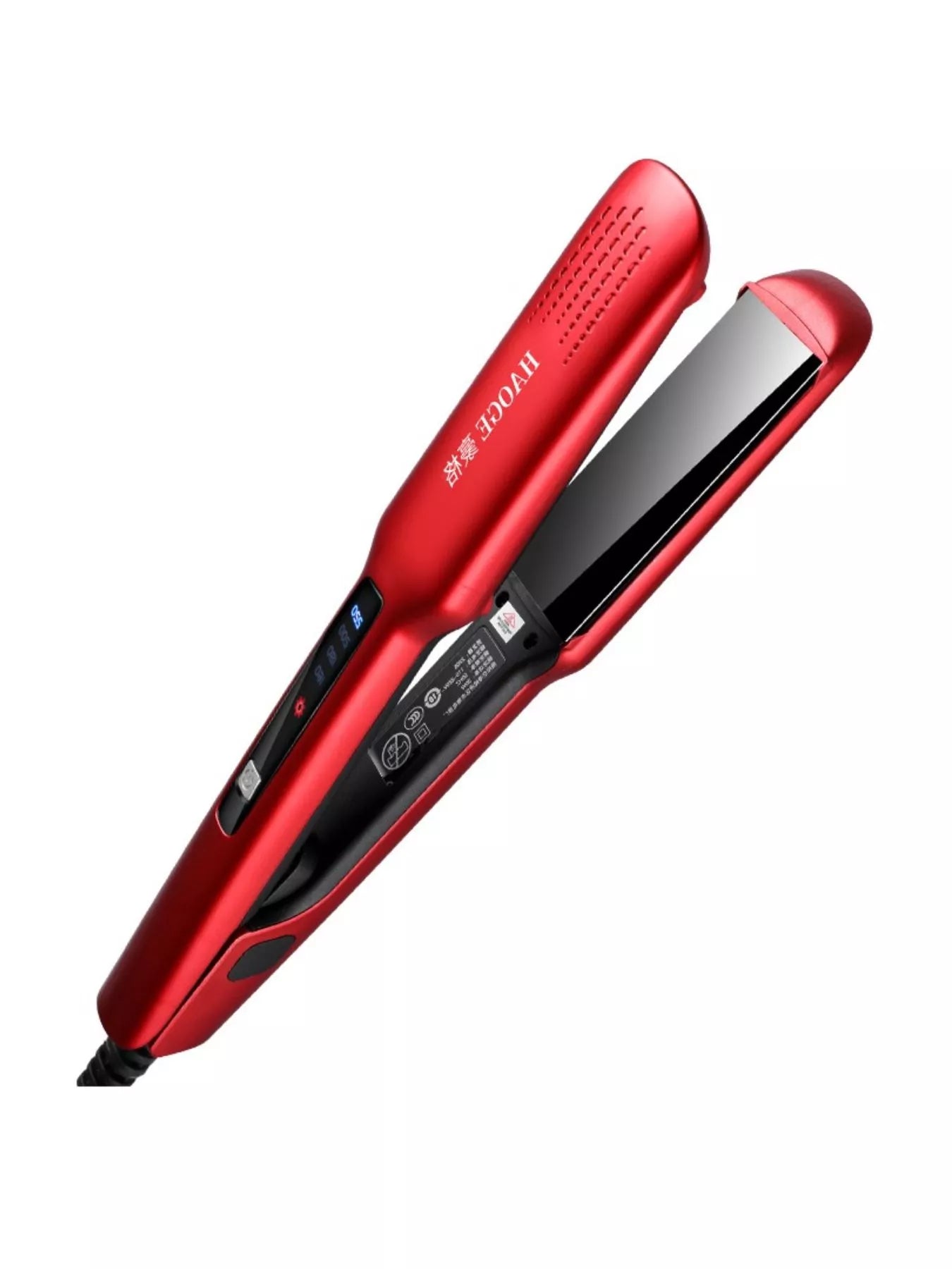 Sarah Express Portable Hair Straightener - 2-in-1 Curling & Straightening Iron Scarlet