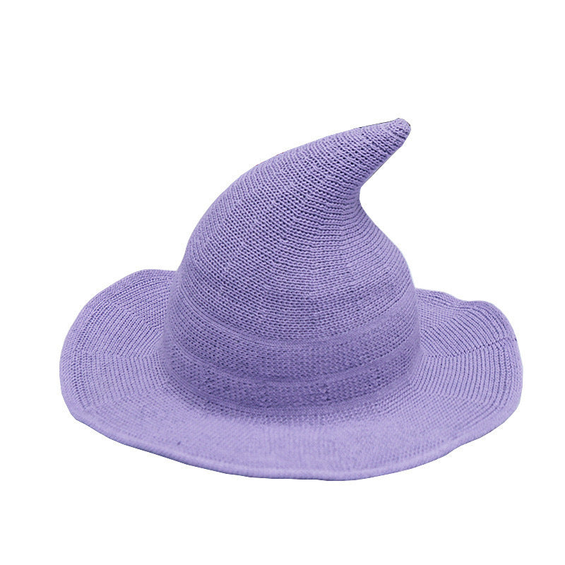 Sarah Express Wool Witch Wizard Hat Wide Brim High Crown Hand-Painted