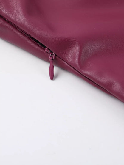 Sarah Express Women's Sleeveless Faux Leather Bodycon Maxi Dress with Back Lace Up