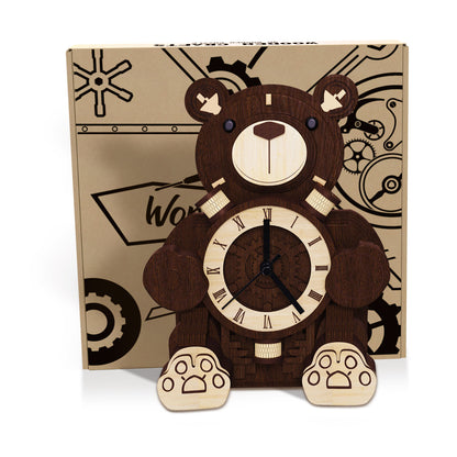 Sarah Express Cute Bear Timekeeper Clock - Decorative Desktop Timer for Home Office Bedroom