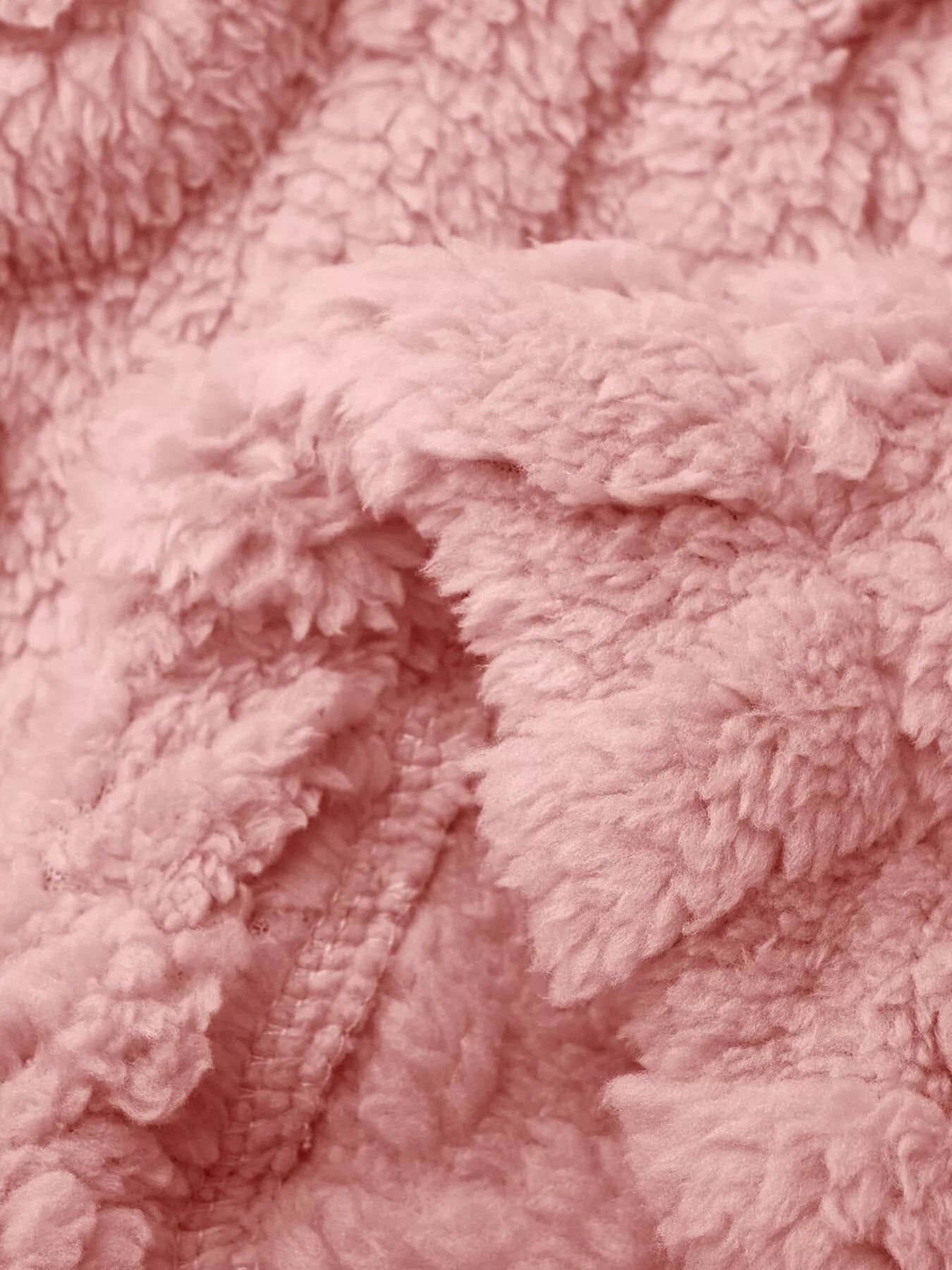 Sarah Express Women's Double-Breasted Fleece Longline Coat