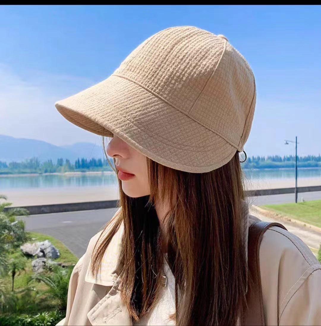 Sarah Express Women's Sun Protection Hat Waffle Texture Adjustable Dome Crown