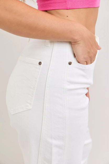 Sarah Express Women's High-Waisted Rigid Magic Panel Barrel Jeans