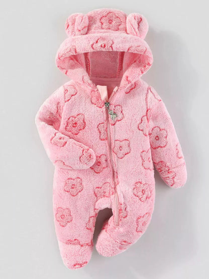 Sarah Express Children's Plush Hooded One-Piece Pink