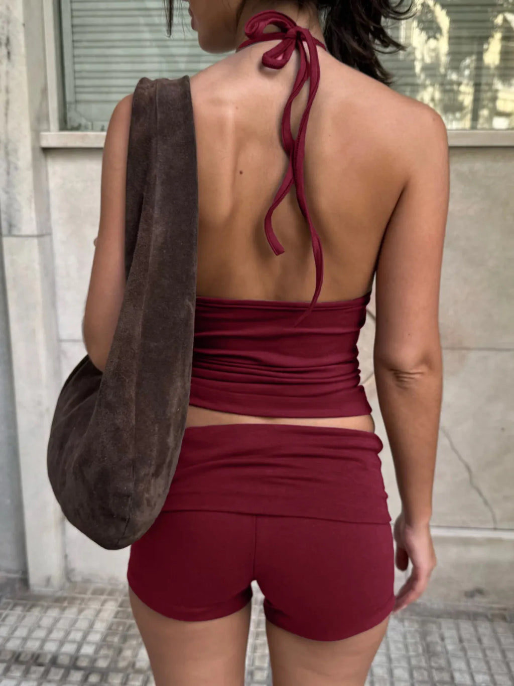 Sarah Express Women's Halter Neck Cami and Shorts Set