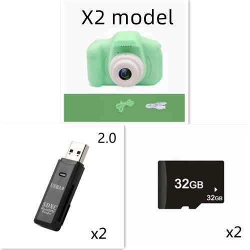 Sarah Express HD Mini Kids Digital Camera 13MP 1080P Cartoon Design with 2.0 Inch Screen Set C USB