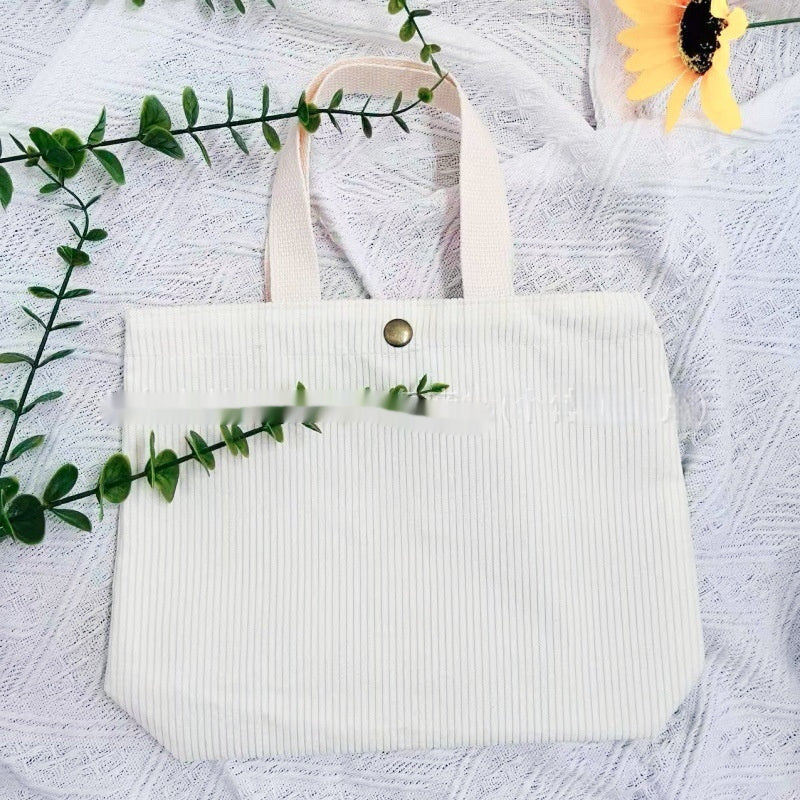 Sarah Express Women's Canvas Tote Bag - Minimalist Double-Sided Print Shoulder Bag with Embroidered Logo Type B White Embroidered Name Style