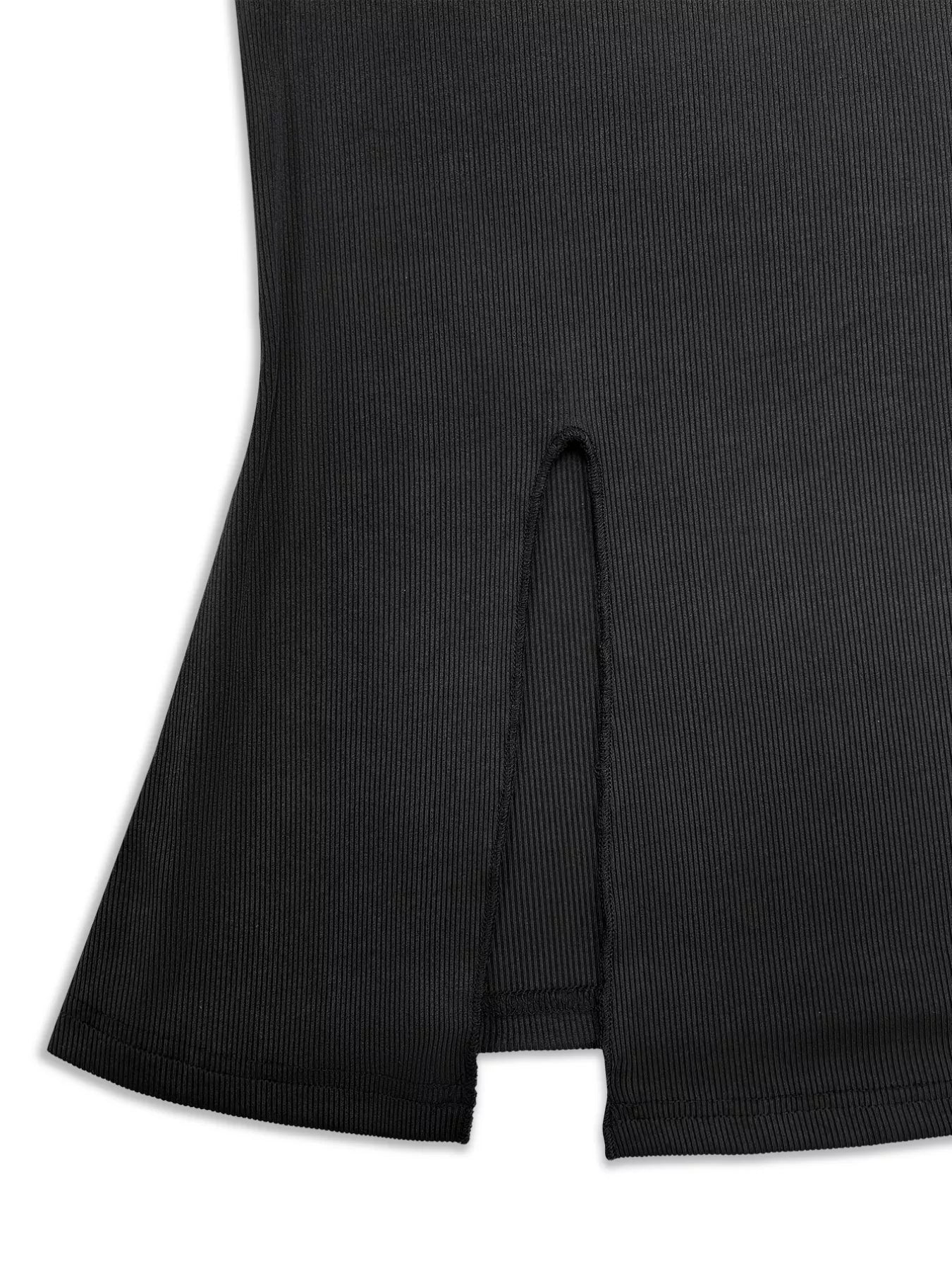 Sarah Express Women's Plus Size Slit Round Neck Cami