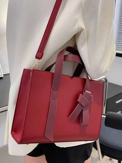 Sarah Express Women's Faux Leather Tote Bag - Medium PU Leather Shoulder Bag