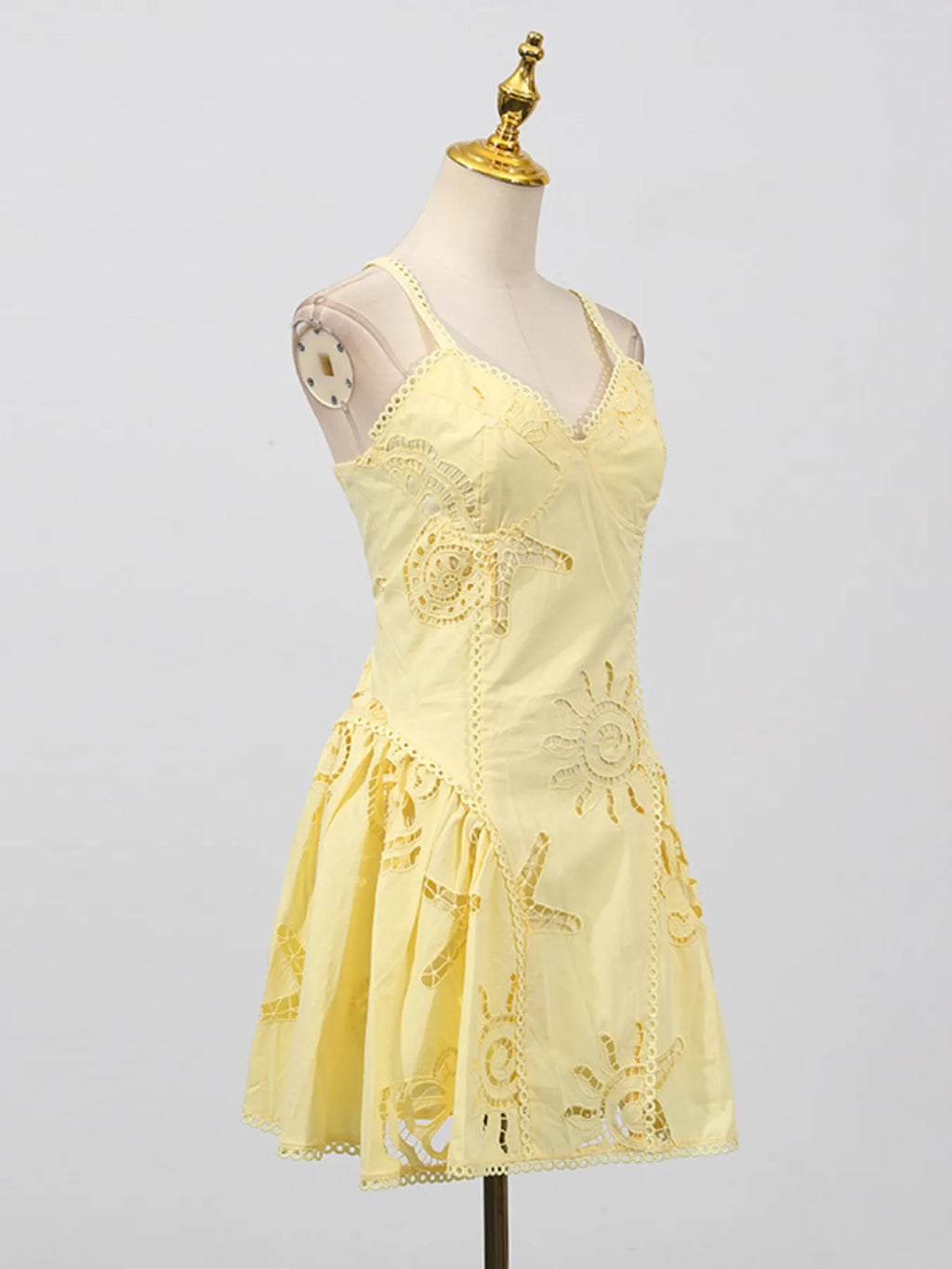 Sarah Express Women's Hollow Out Adjustable Strap Mini Dress