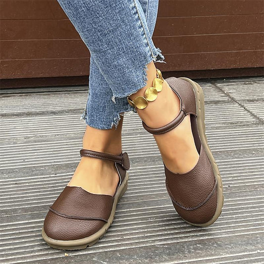 Sarah Express Women's Breathable Casual Shoes - Soft Sole Comfort Flats with Hollow-Out Design