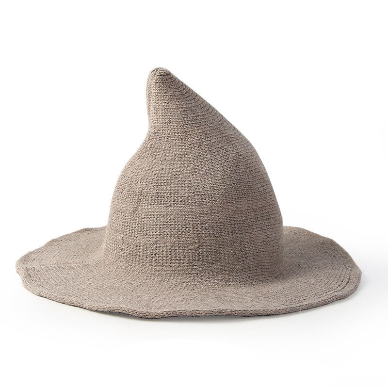 Sarah Express Wool Witch Wizard Hat Wide Brim High Crown Hand-Painted