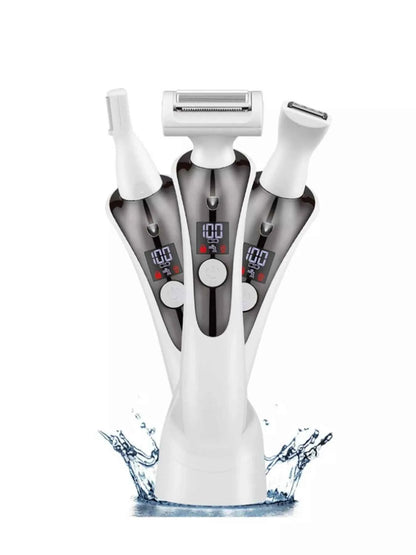 Sarah Express Women's Electric Hair Removal Epilator - Multifunctional Rechargeable Body & Face Trimmer White One Size