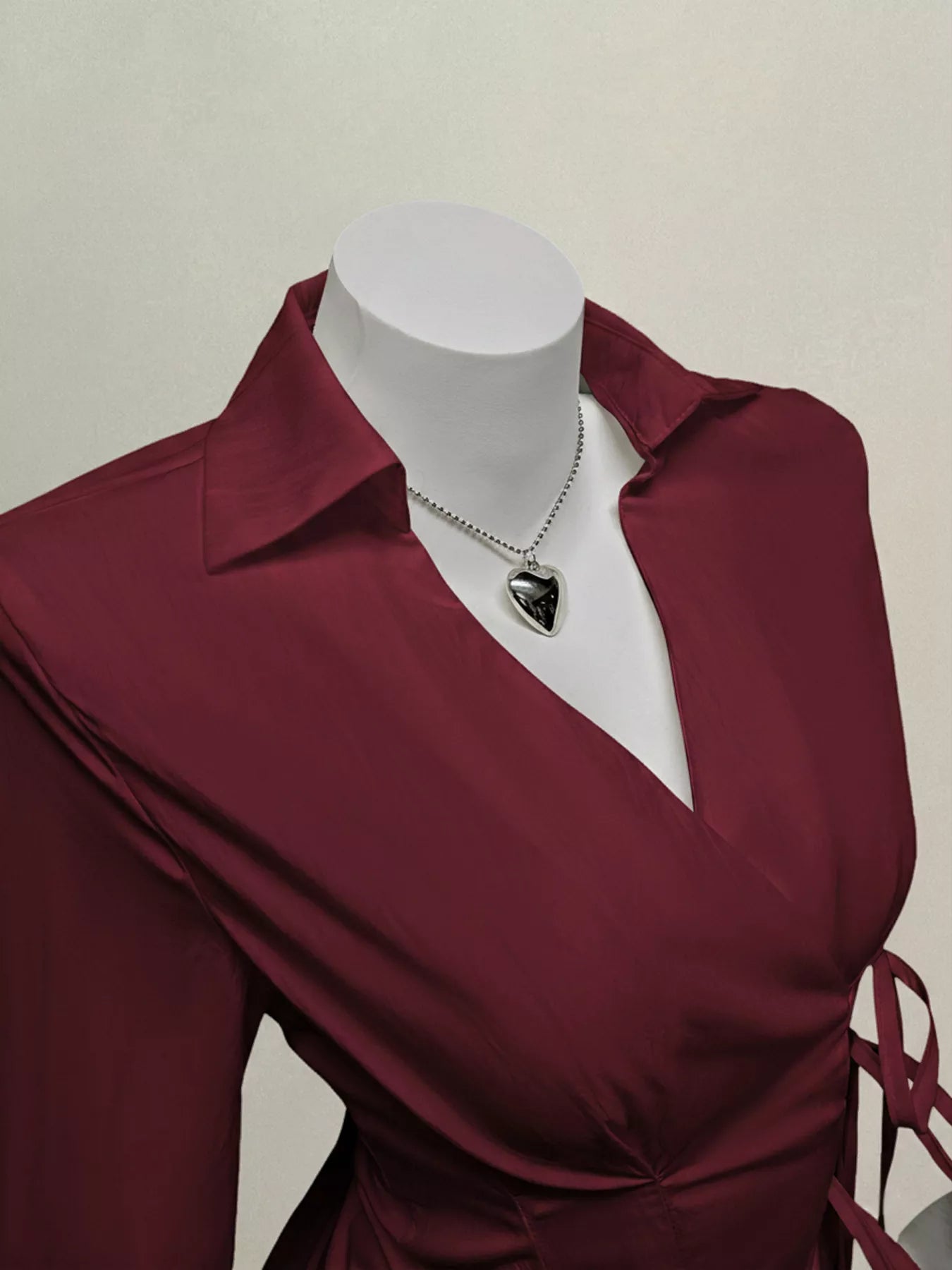 Sarah Express Women's Side Tied Long Sleeve Shirt