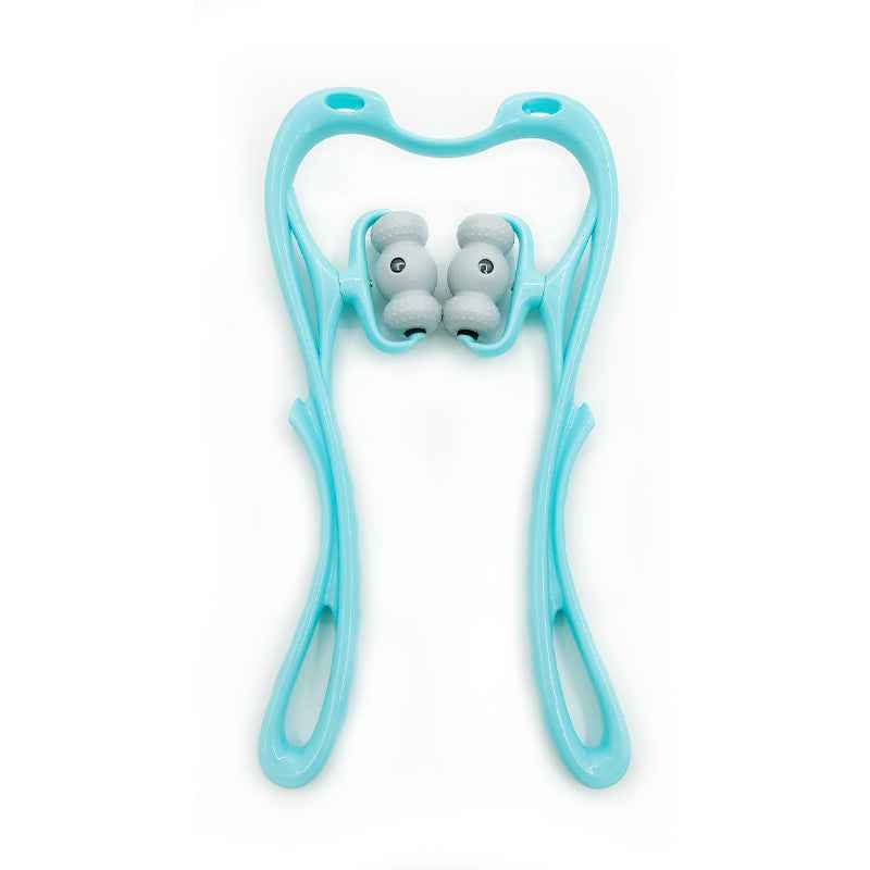 Sarah Express 360° Deep Tissue Neck Massager - 96 Pressure Point Roller for Pain Relief | Neck, Shoulder & Back Massage Tool Blue