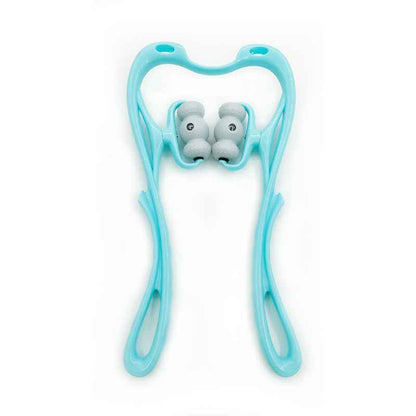 Sarah Express 360° Deep Tissue Neck Massager - 96 Pressure Point Roller for Pain Relief | Neck, Shoulder & Back Massage Tool Blue