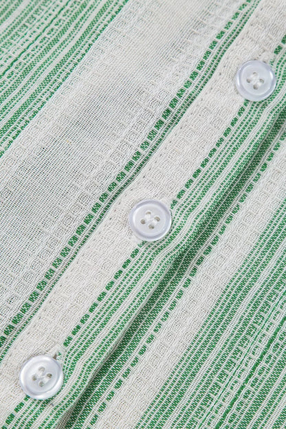 Sarah Express Women's Breathable Gauze Half Button Short Sleeve Casual Blouse