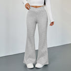 Sarah Express Women's Slim Fit Bootcut Trousers Viscose Blend Stretch Casual Pants