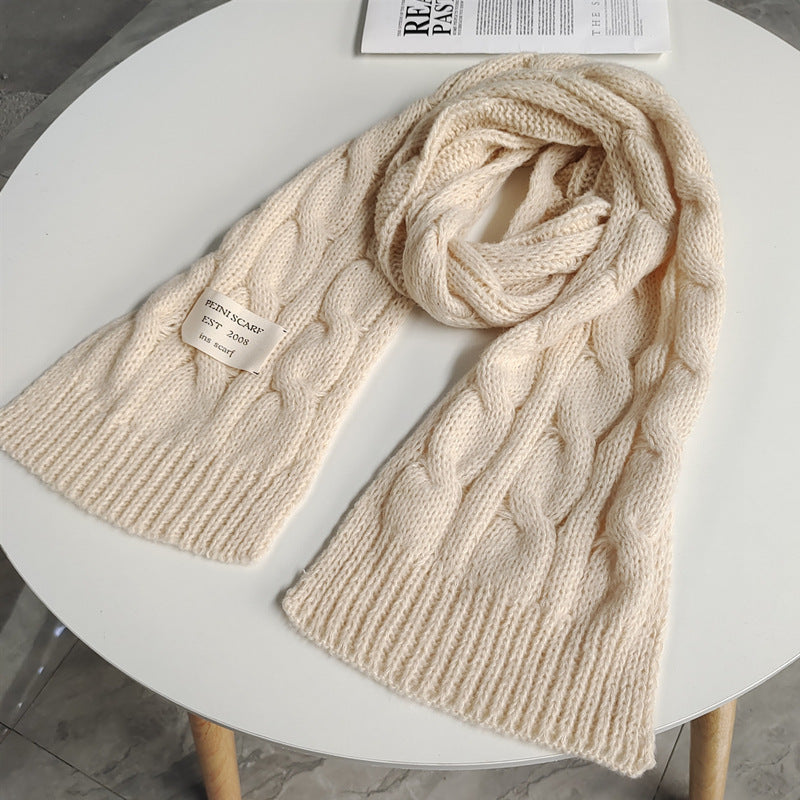 Sarah Express Women's Twisted Knit Winter Scarf Soft Plush Long Warm Accessory