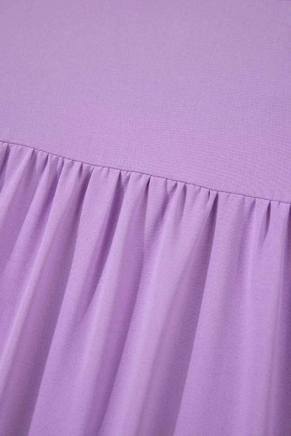 Sarah Express Women's V-Neck Puff Sleeve Blouse - Summer Fashion Top